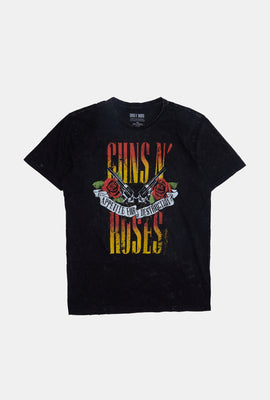Mens Guns N' Roses World Tour Acid Wash T-Shirt