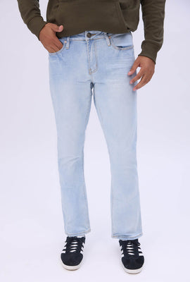 Mens Light Wash Straight Jeans