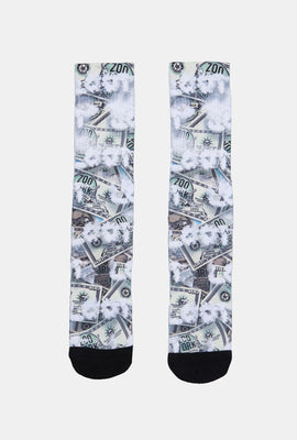 Zoo York Mens Printed Crew Socks