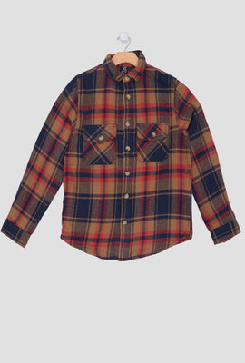 Arsenic Youth Plaid Button-Up